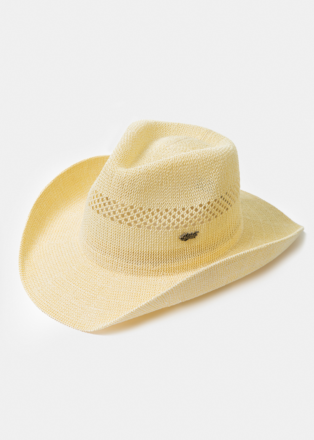 Ecru Knitted Cowboy Hat