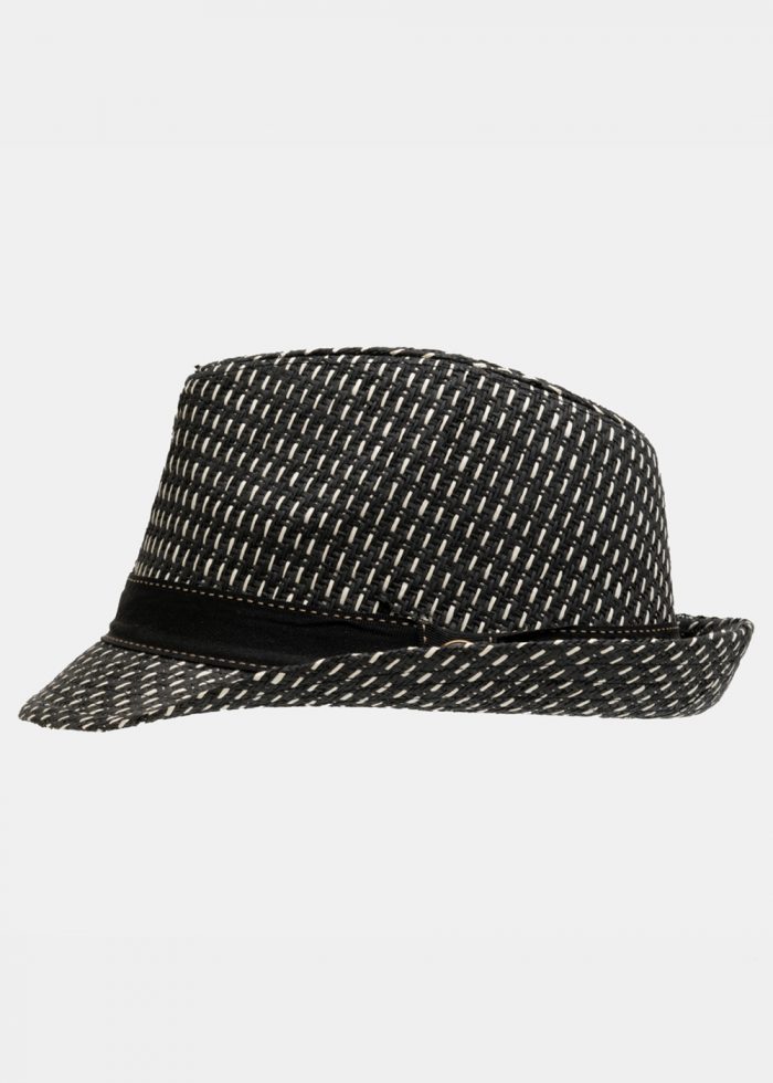 B&W fedora with black strap - Image 2