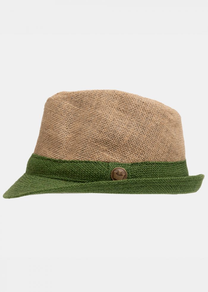 Brown & green fedora - Image 2
