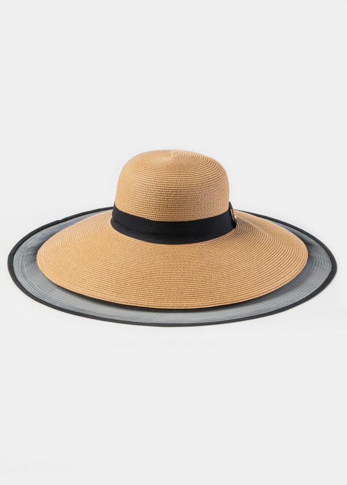 Brown Straw Hat w/ Black Details - Image 2