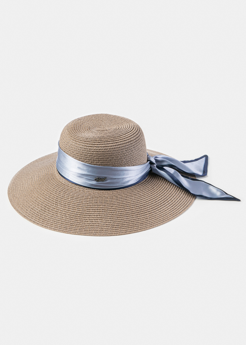 Dark Brown Hat w/ Satin Ribbon Dark Brown Hat w/ Satin Ribbon - Image 1