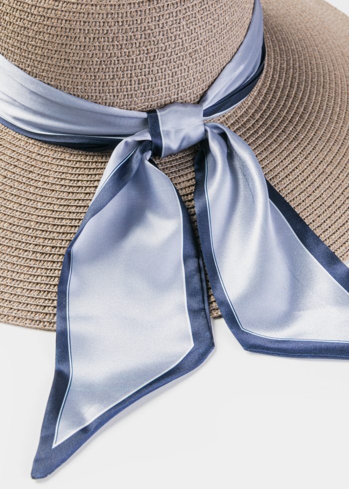 Dark Brown Hat w/ Satin Ribbon - Image 4