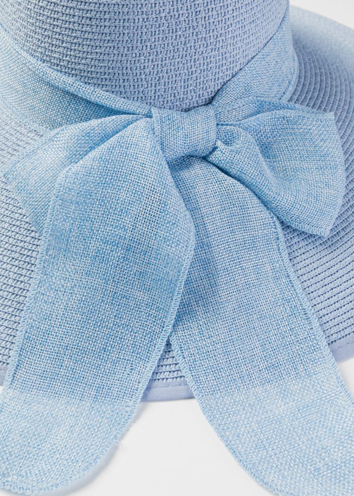 Azure Sun Hat w/ Ribbon in Tone - Image 4