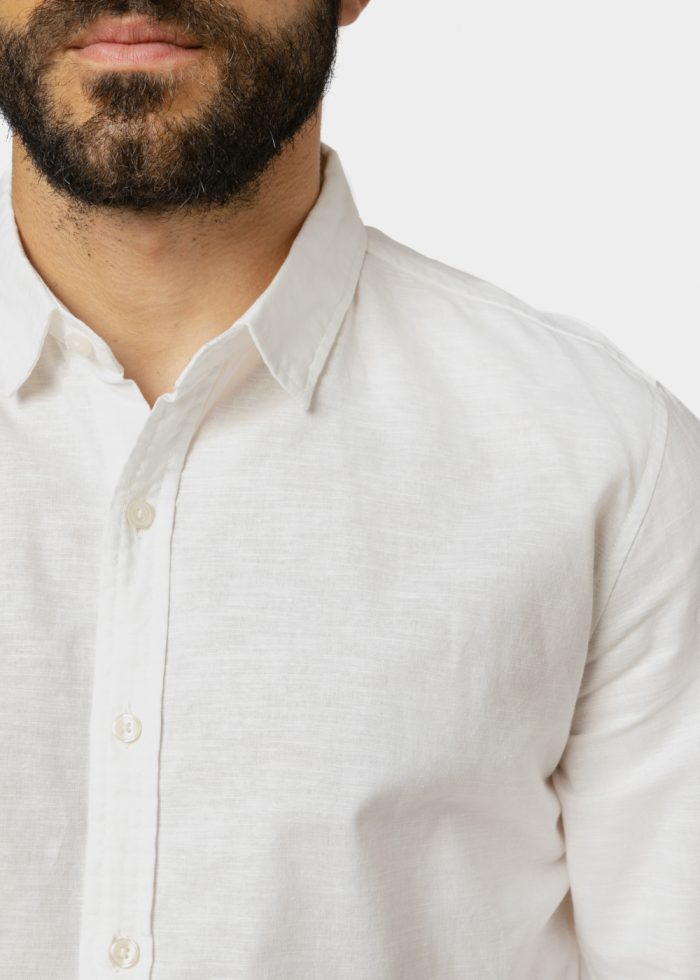 Linen - Cotton White Shirt - Image 3