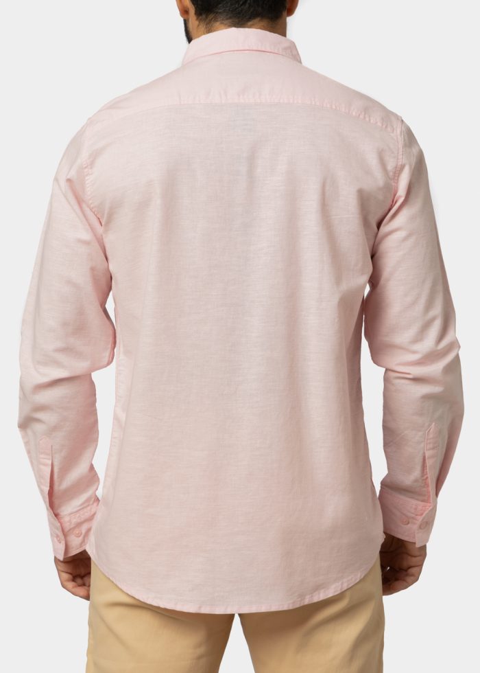 Linen - Cotton Light Pink Shirt - Image 2