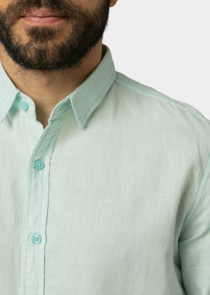 Linen - Cotton Mint Shirt - Image 3