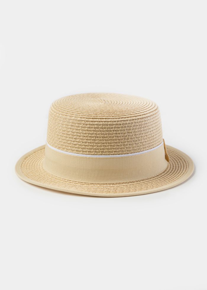 Beige Boater Hat - Image 2