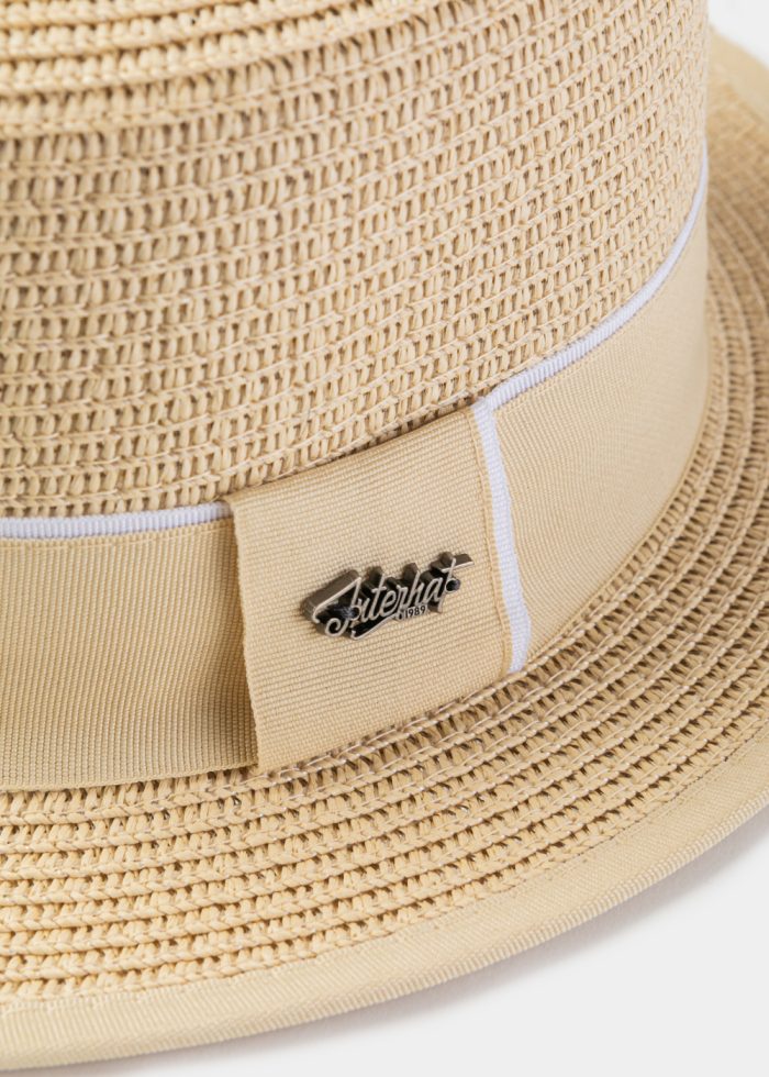Beige Boater Hat - Image 3