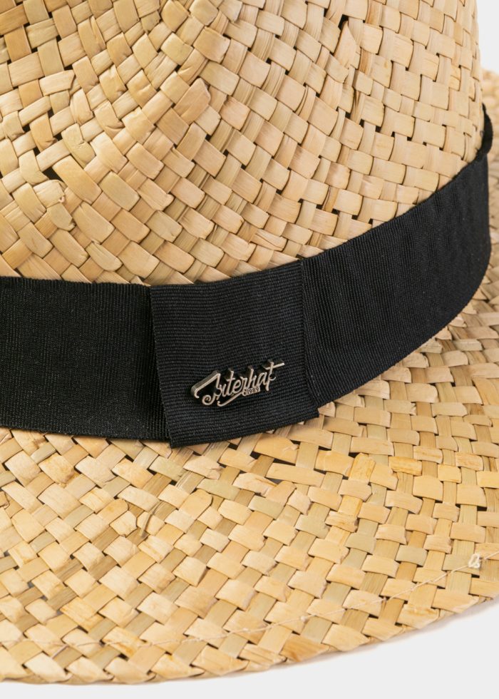 Natural Straw Panama Style Hat - Image 3