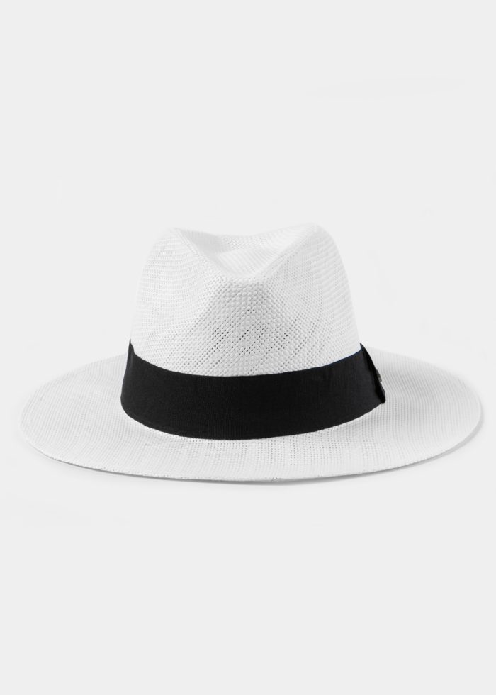 White Panama Style Hat 2 - Image 2