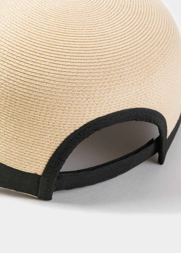 Beige Straw Jockey Style Hat - Image 5