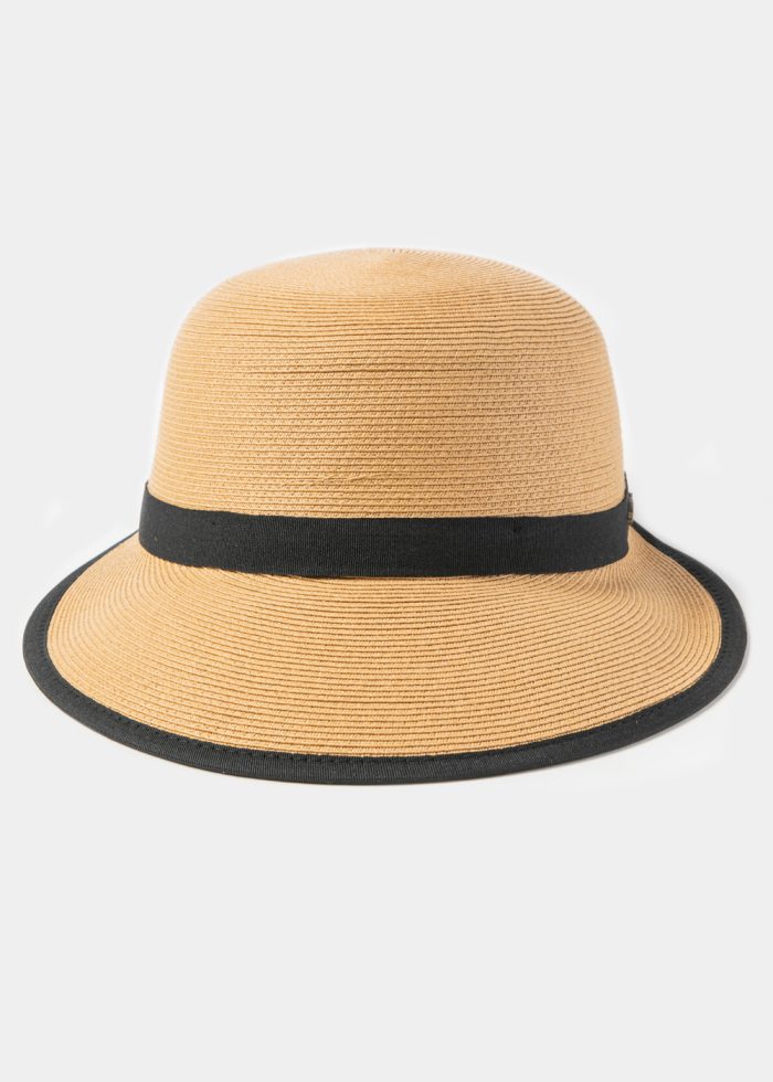 Brown Straw Jockey Style Hat - Image 2