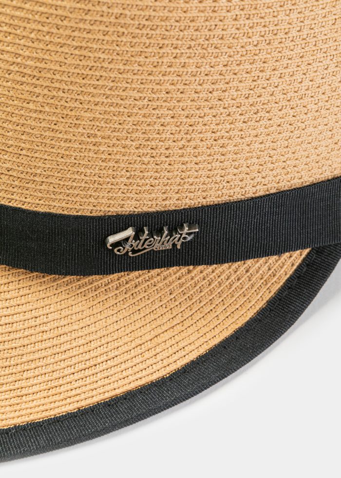 Brown Straw Jockey Style Hat - Image 3