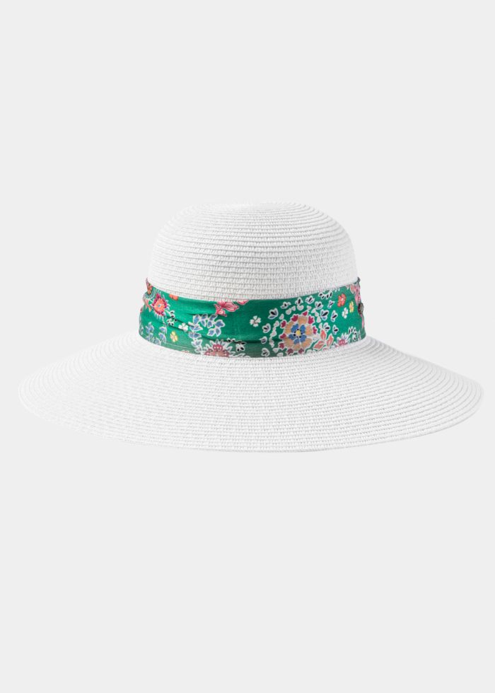 White Hat w/ Lahouri Ribbon - Image 2