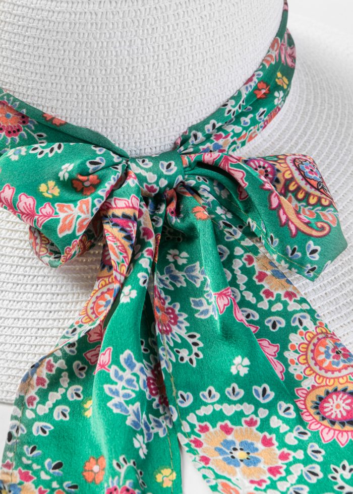 White Hat w/ Lahouri Ribbon - Image 4