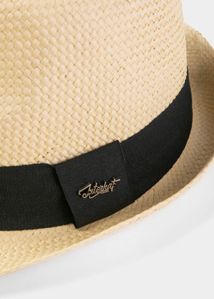 Beige Fedora Hat w/ black hatband 2 - Image 3