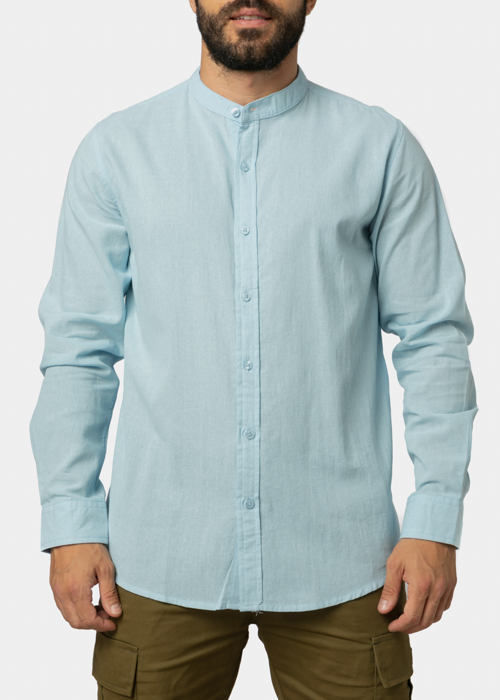 Light Blue Mao Shirt Light Blue Mao Shirt - Image 1