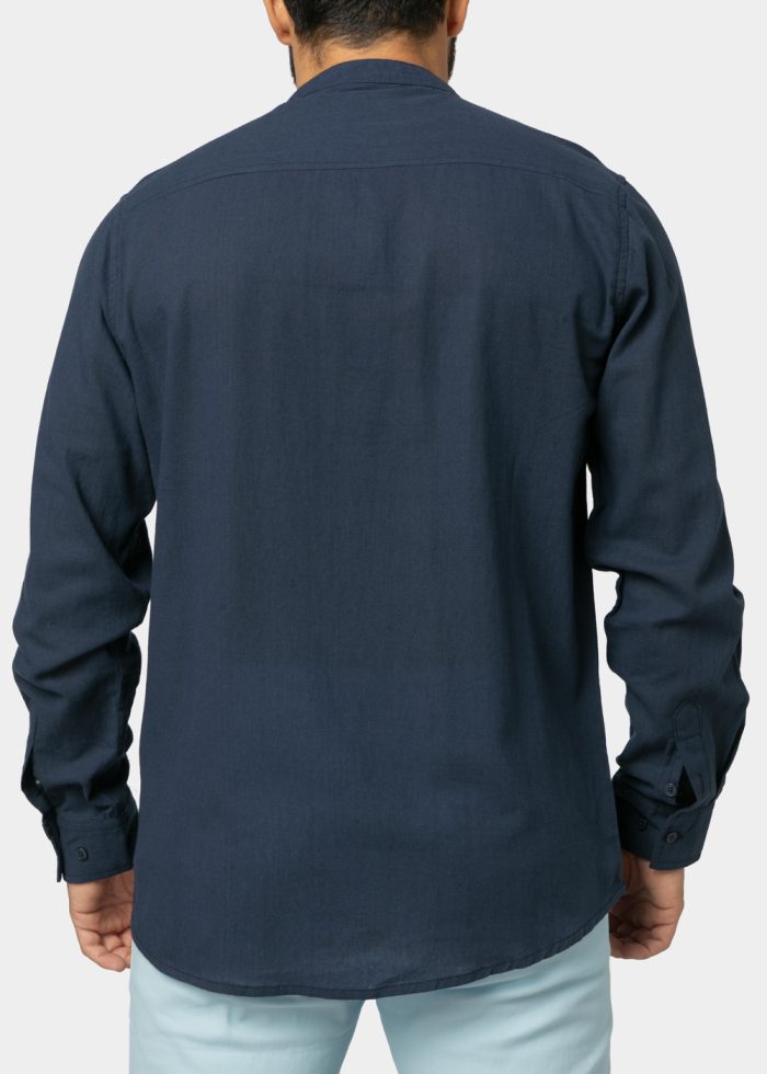 Navy Blue Mao Shirt - Image 2