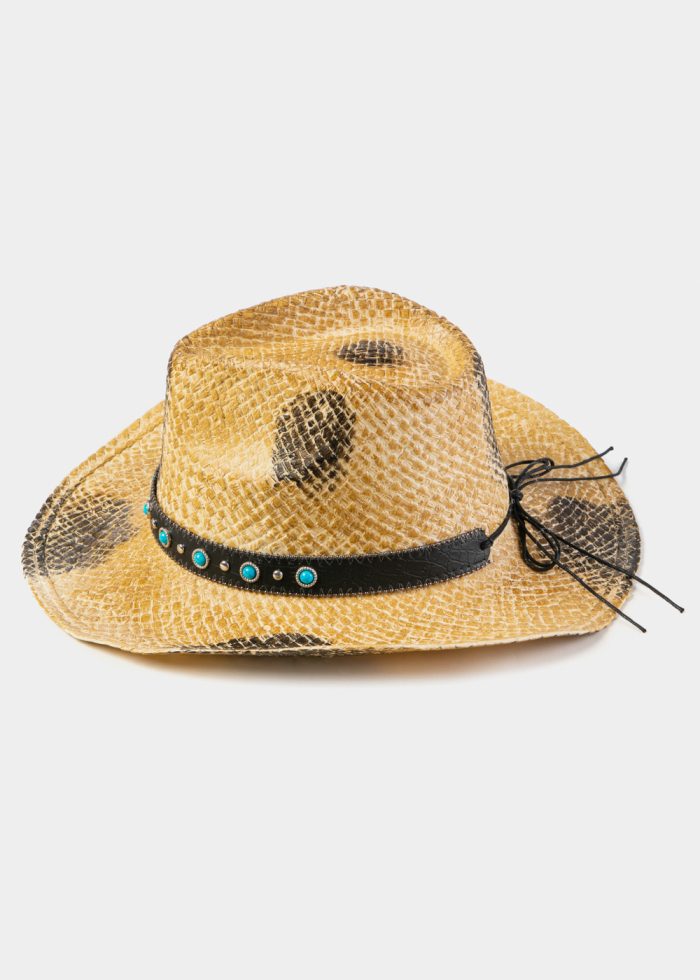 Cowboy Style Hat w/ Black Details - Image 3