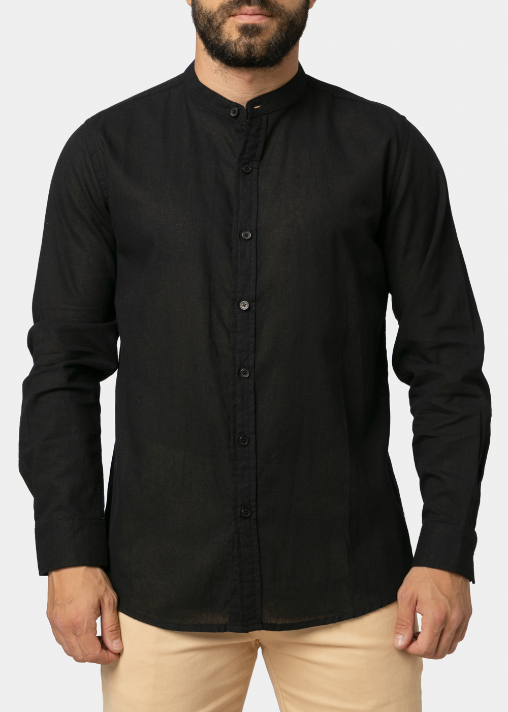 Black Mao Shirt Black Mao Shirt - Image 1