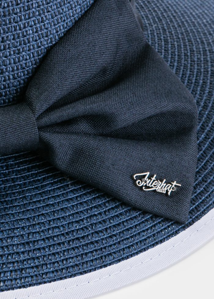 Blue Navy Hat w/ Blue Navy Bow - Image 4