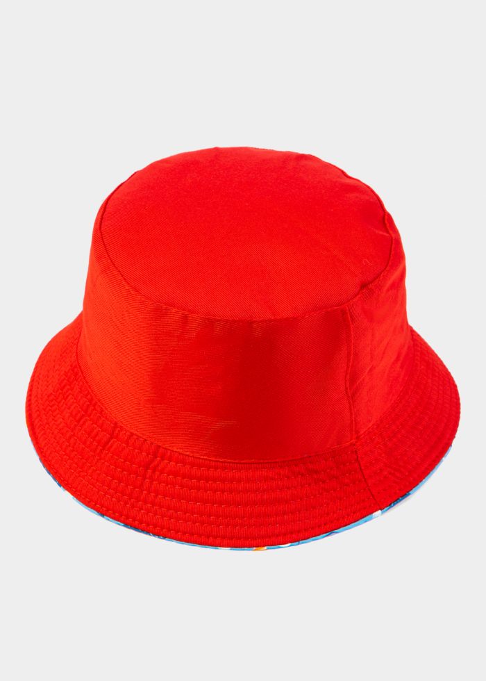 Blue Double Face Kids Bucket Hat w/ Rays Pattern - Image 2