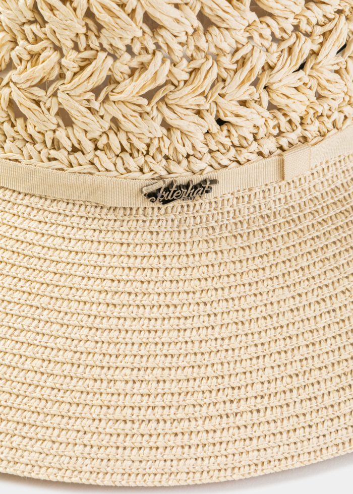 Beige Half Handmade Crochet Hat - Image 3