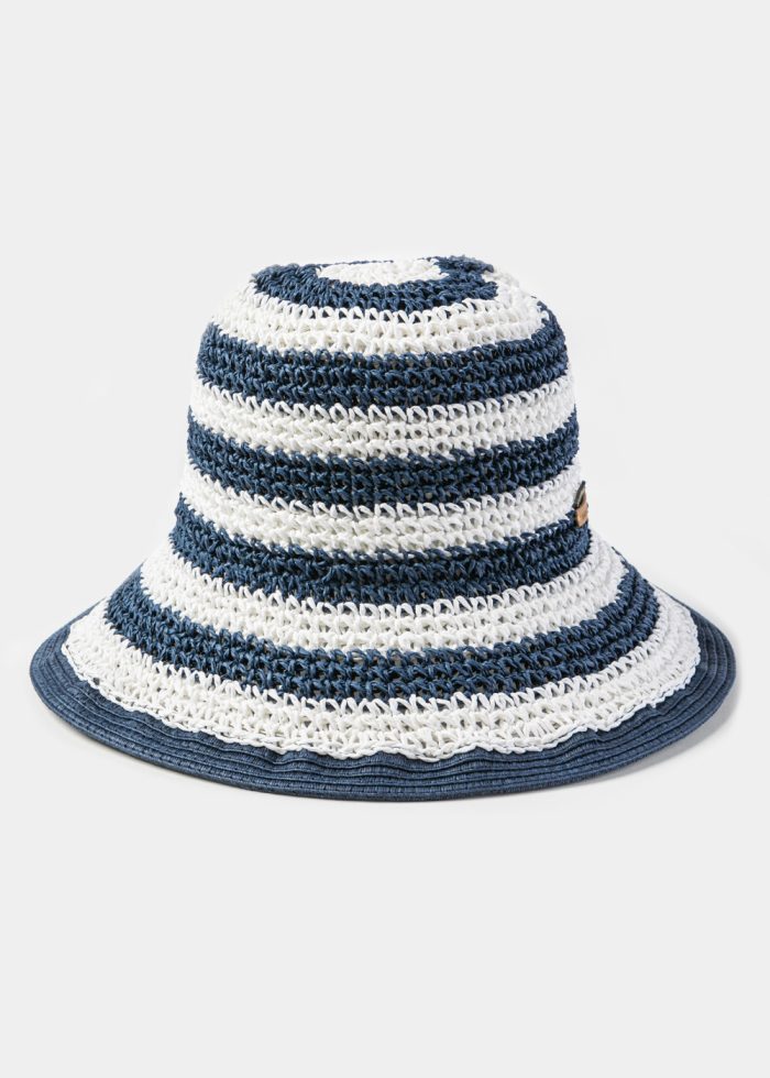 Navy blue & White Handmade Bucket Hat - Image 2
