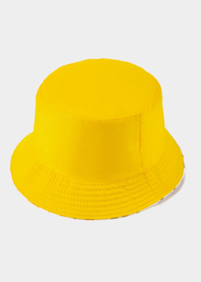 White Double Face Kids Bucket Hat w/ Animals Pattern - Image 2