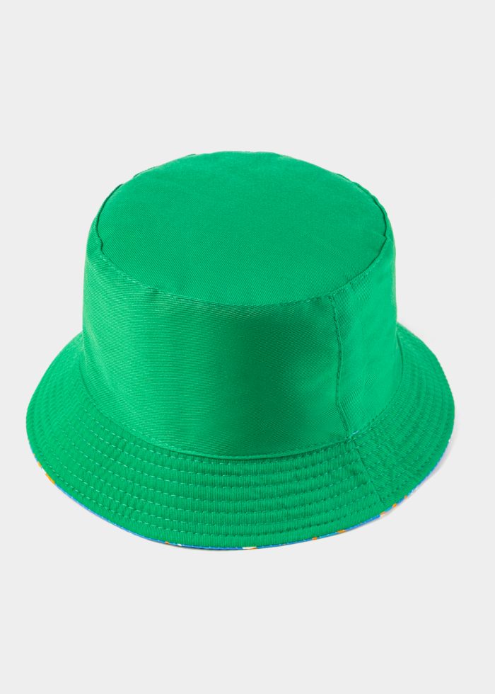 Blue Double Face Kids Bucket Hat w/ Planets Pattern - Image 2