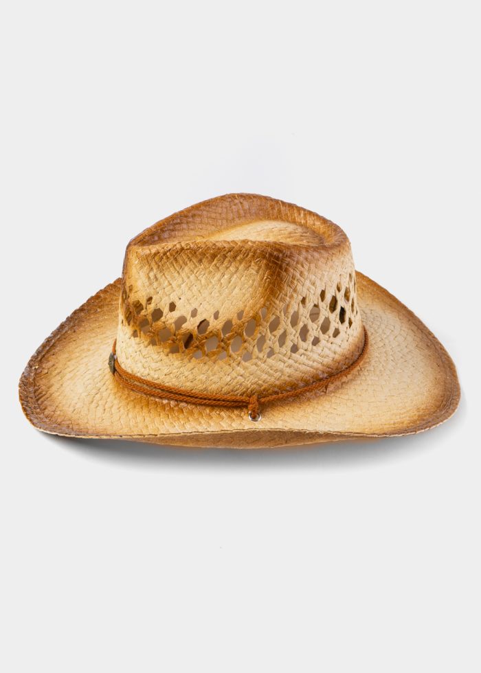 Cowboy Style Hat w/ Burnt Edges - Image 6
