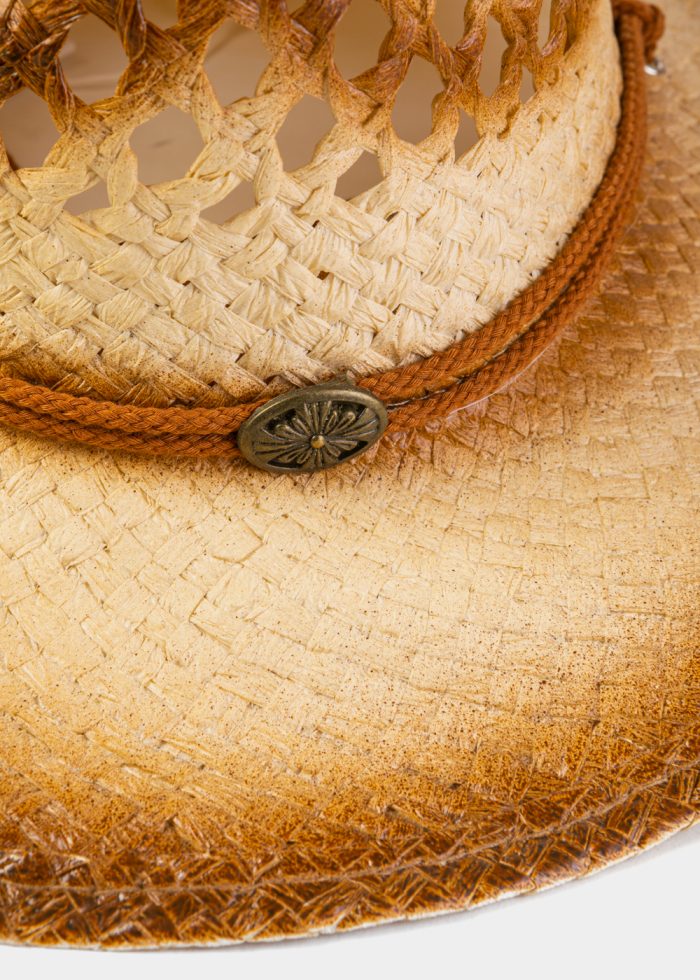 Cowboy Style Hat w/ Burnt Edges - Image 7