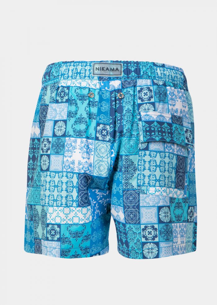 Blue Patterns Classic Men Swimwear - Image 4