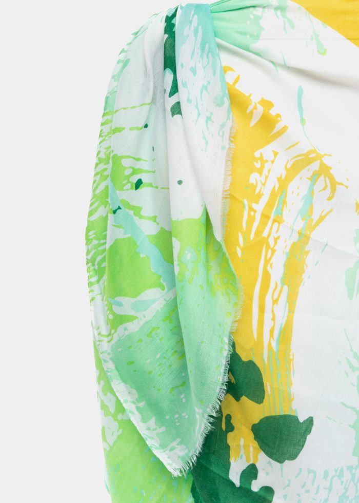 Green pareo w/ abstract brush strokes - Image 2