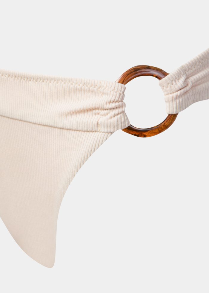 Sicily Bikini Bottom - Cream Rib - Image 6
