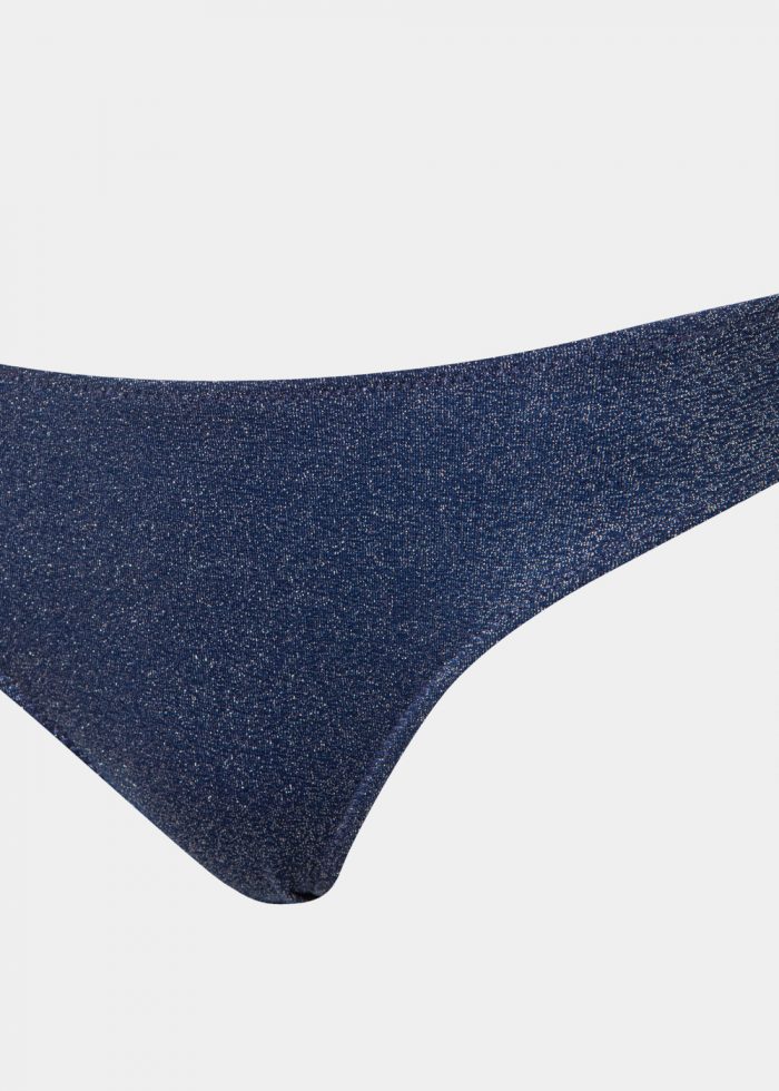Saint Tropez Bikini Bottom - Navy Blue Shimmer - Image 3