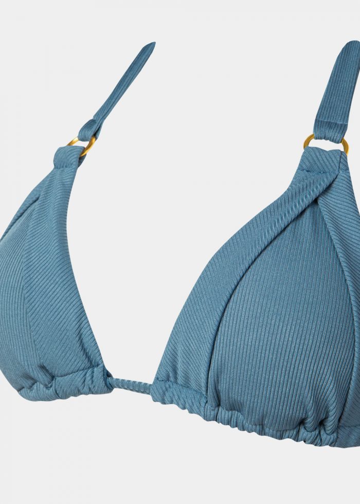 Capri Bikini Top - Air Force Blue Rib - Image 2