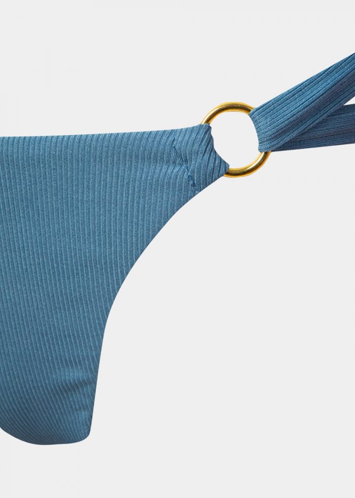 Capri Bikini Bottom - Air Force Blue Rib - Image 3