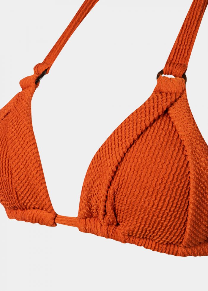 Capri Bikini Top - Dusty Red Crinkle - Image 2