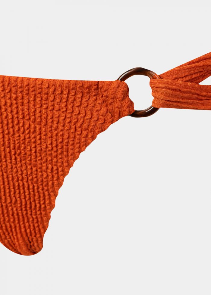 Capri Bikini Bottom - Dusty Red Crinkle - Image 3