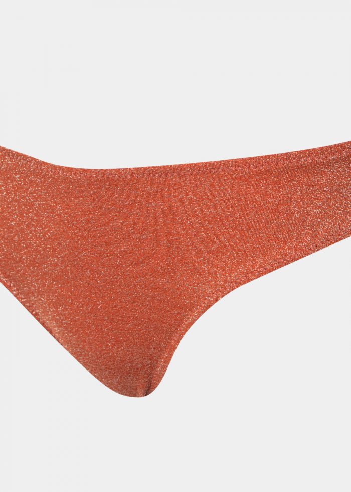 Saint Tropez Bikini Bottom - Orange Shimmer - Image 5