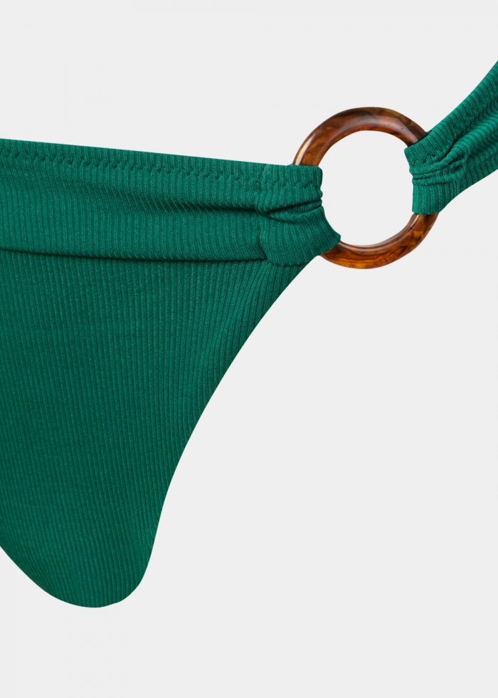Sicily Bikini Bottom - Forest Green Rib - Image 6