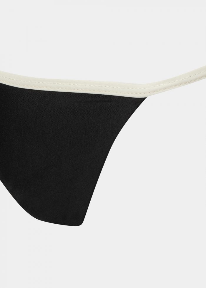 Mykonos Bikini Bottom - Black/Cream Dacron - Image 6