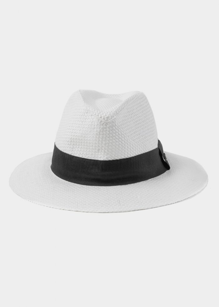 White Panama Style Hat 3 - Image 2