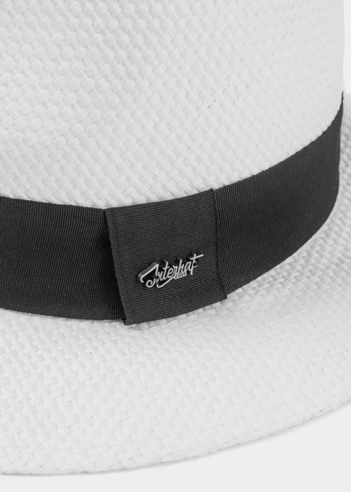 White Panama Style Hat 3 - Image 3