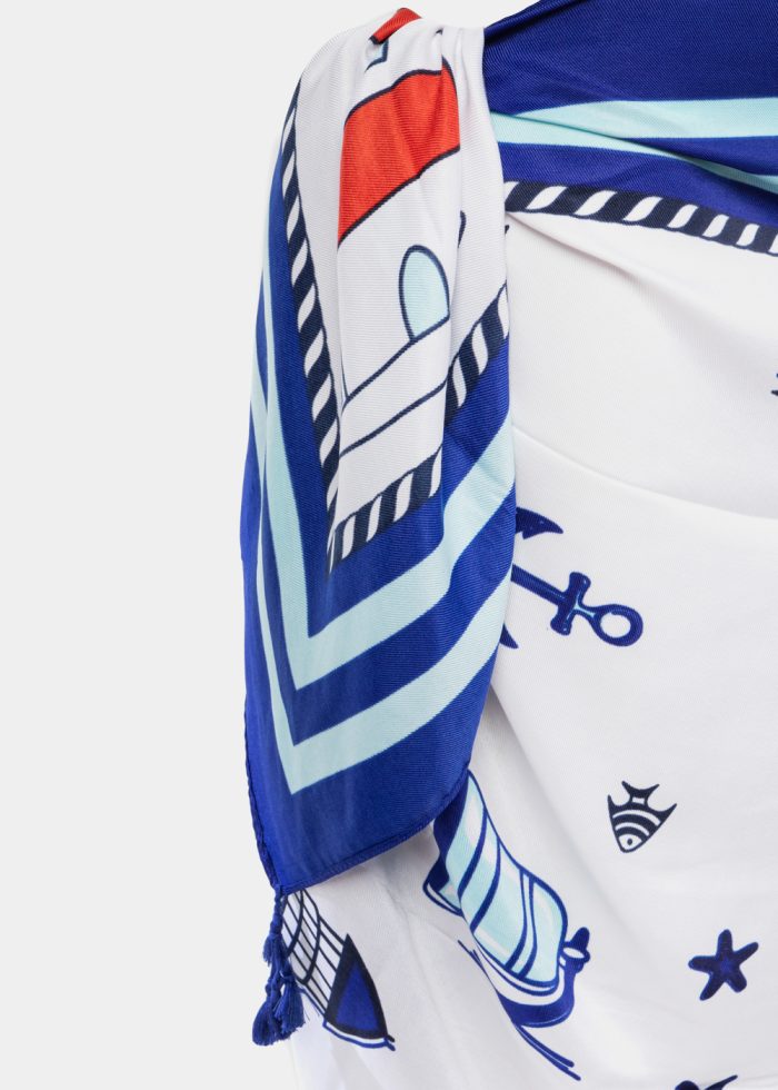 Blue pareo w/ sea elements - Image 2