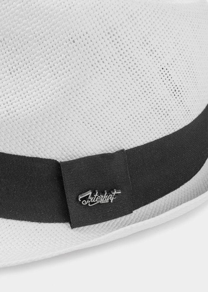 White Fedora Hat w/ black hatband 3 - Image 3