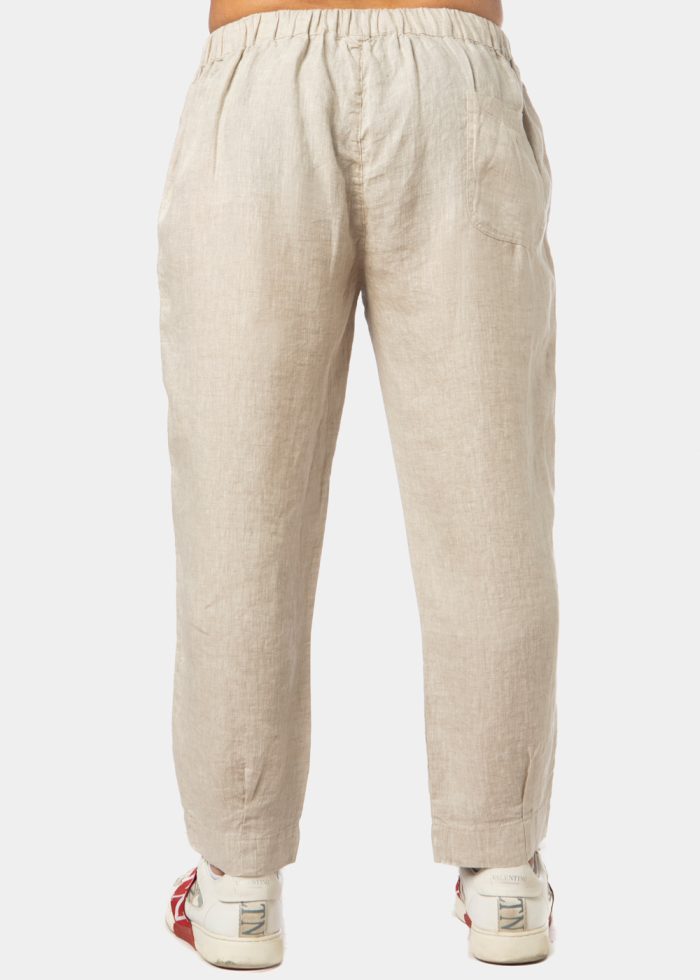 100% Linen Natural Beige Pants - Image 3