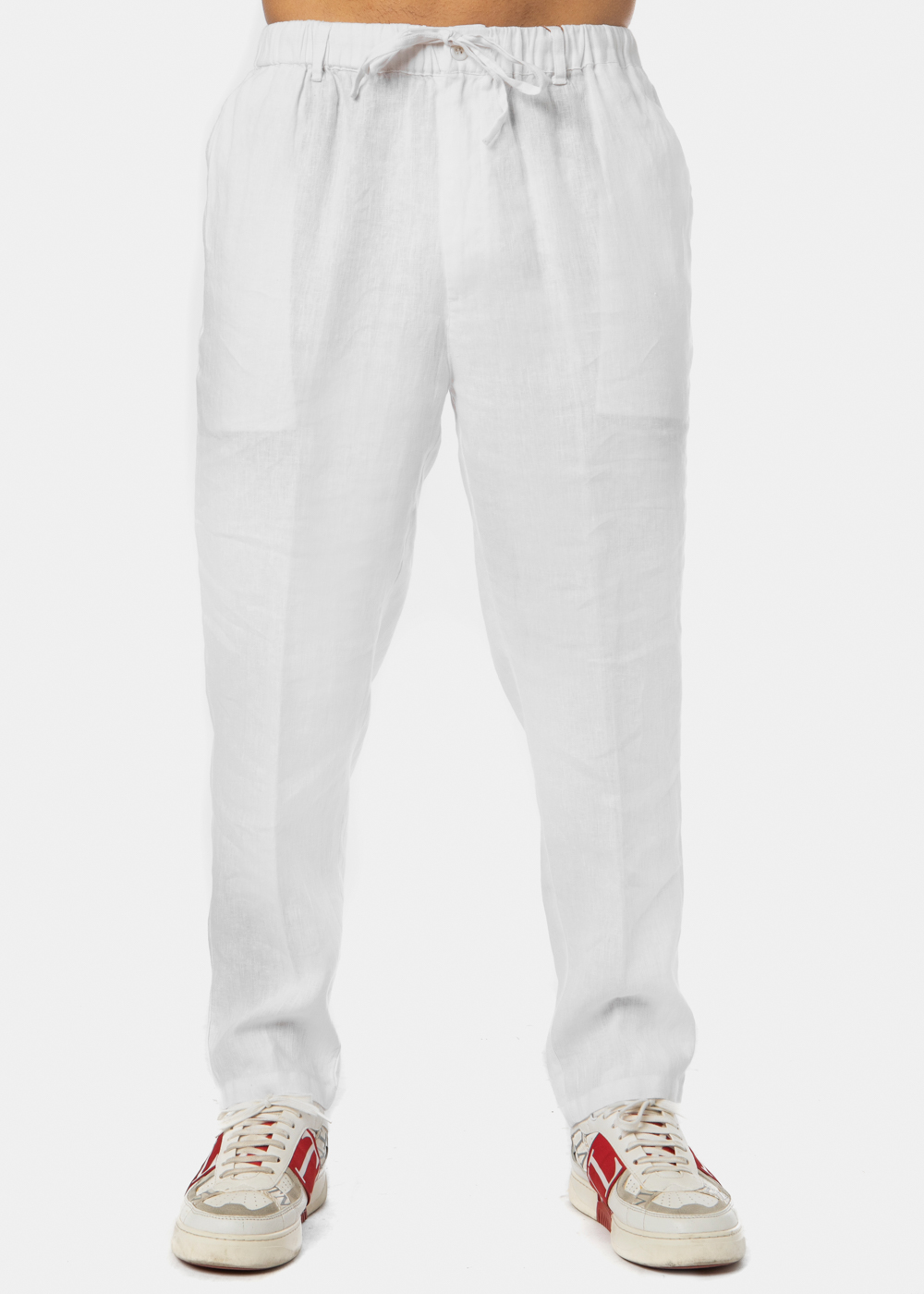 100% Linen White Long Pants 100% Linen White Long Pants - Image 1