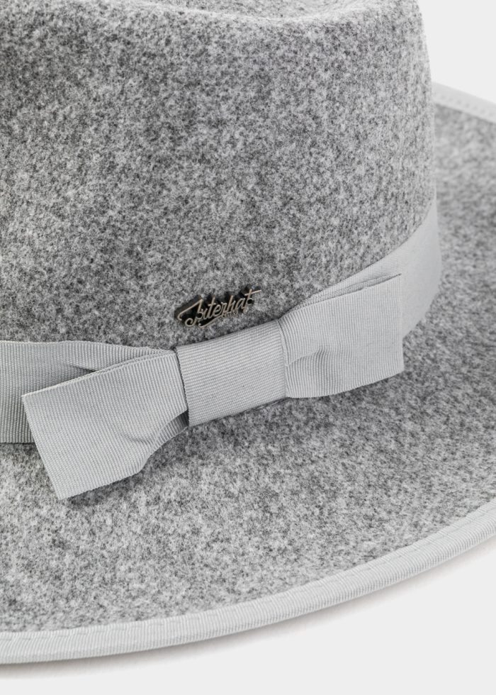 Grey Winter Hat w/ Grey Hatband - Image 3